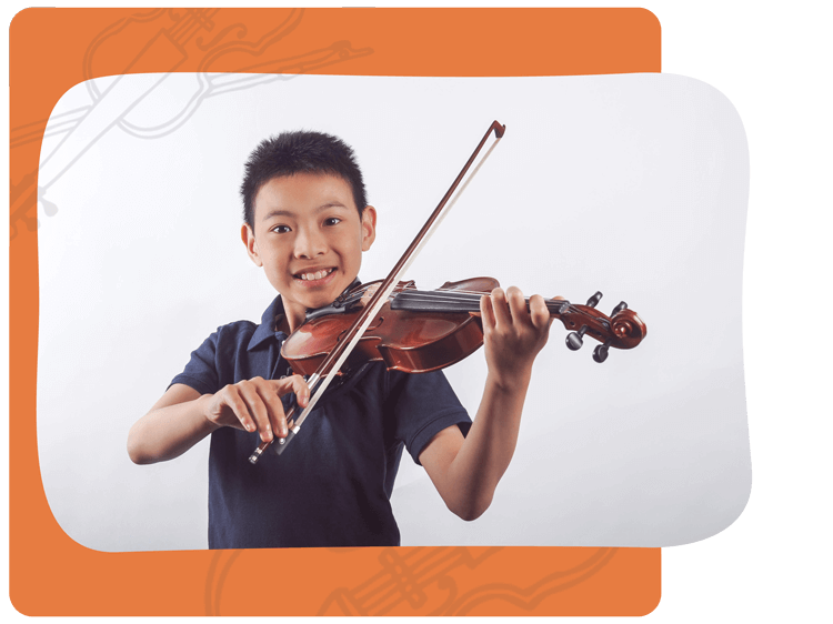 Student Takes Violin Lessons