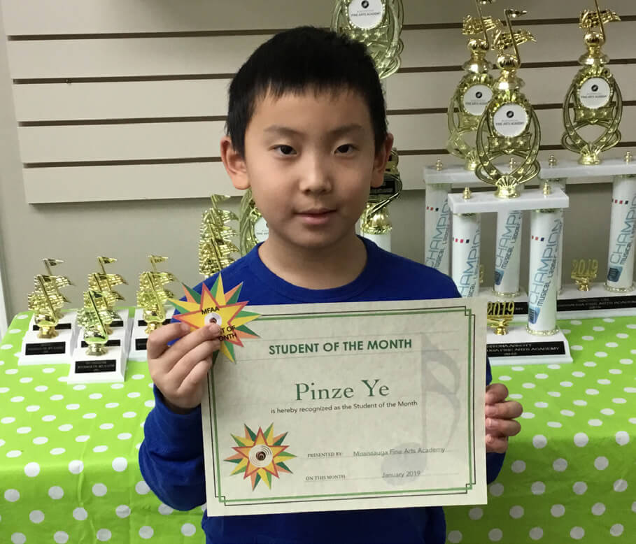 Student of the Month Pinze Y 2