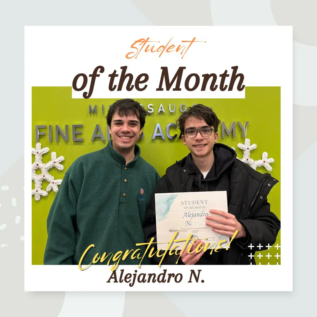 Student of The Month December 2025 - Alejandro